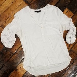 White casual European blouse